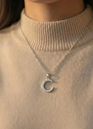 [NCKS-001] Diamond Moon Necklace